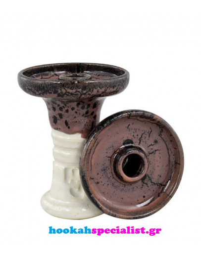 Hookah John Retro Harmony Bowl - Blackberry over White